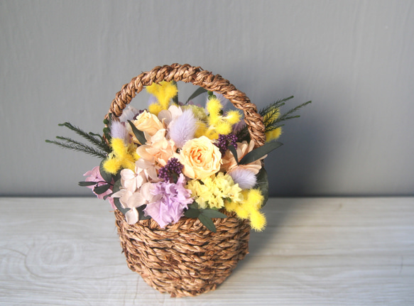 Flower basket (S) ミモザ purple 7枚目の画像