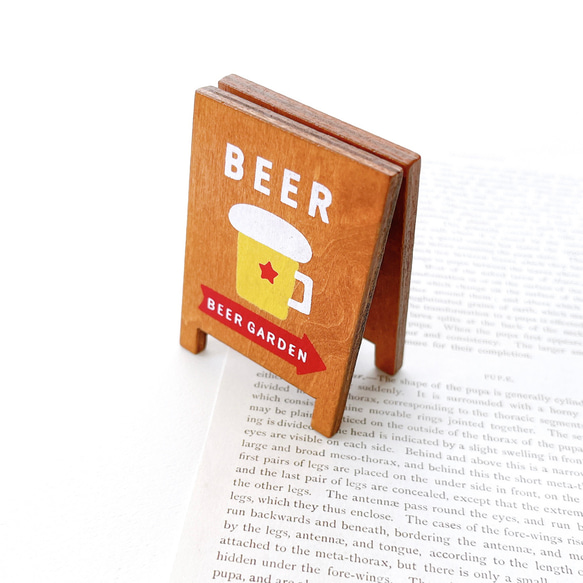ミニチュア＊バル ビール 居酒屋 木製 看板 1枚目の画像