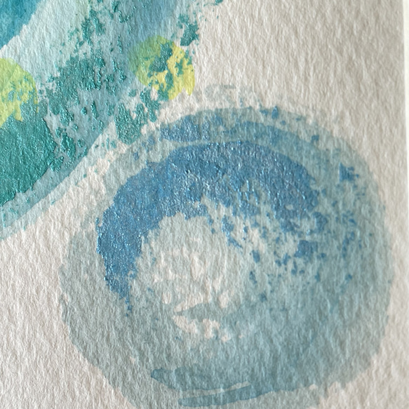 うずまき2　モダンアート　抽象画　ブルー　インテリア　モデルルーム　リビングアート　青　水彩画　アクリル画　おしゃれ　 7枚目の画像