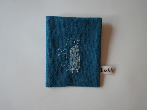 motorinue&Lokhme L10607 ペンギン　コポチ　ポーチ　ミシン刺繍　Lokhme 1枚目の画像