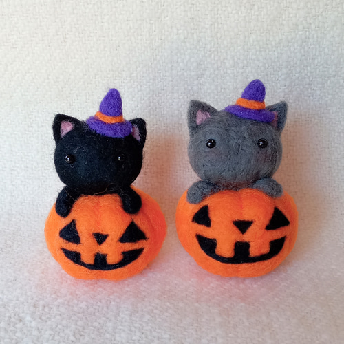 ☆❤️ハ　ハロウィン　ガラスの靴　カボチャ　黒ねこ　りぼん　ハンドメイド ☆❤️ハ ハロウィン ガラスの靴 カボチャ 黒ねこ りぼん