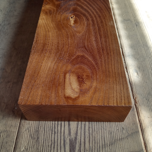 木製看板製作】 一枚板 槐 15cm×43cm 表札・ネームプレート BLUE