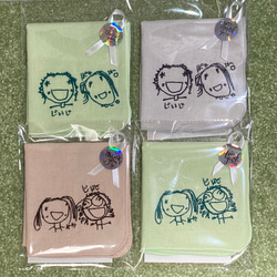 泉州タオル　薄手　　刺繍でおえかきタオルハンカチ　世界でひとつだけのプレゼントに。　 8枚目の画像