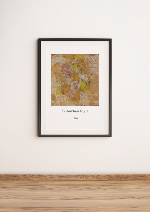 パウル・クレー　ベージュの抽象画、秋色のポスター、バウハウス、シンプルモダン、北欧スタイルにも【K-0105】 7枚目の画像