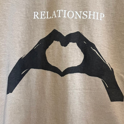 Relationship レディース長袖プリントビッグTシャツ綿100％ 3枚目の画像