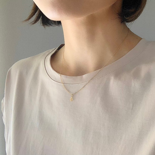 贈り物☆ご褒美に】キレイが続く☆小さい四つ葉＊14KGF*:.｡金アレ対応 