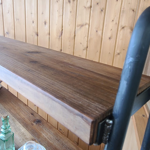 MIZUYAシェルフ セパレート仕様（上下分離型）古材とアイアンの