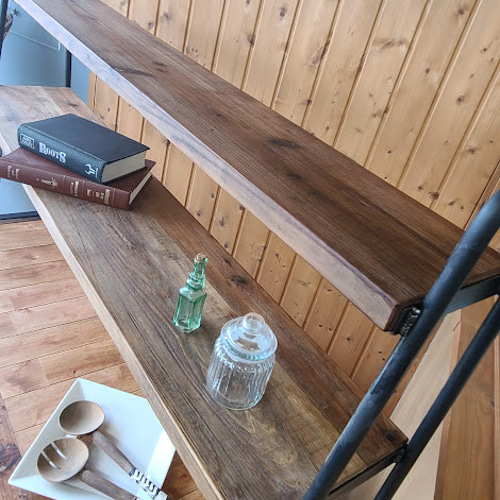 MIZUYAシェルフ セパレート仕様（上下分離型）古材とアイアンの