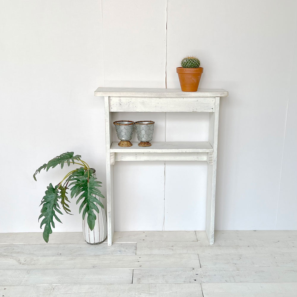 リサイクルウッド☆超薄型コンソールテーブル ホワイト　RW0205WT 7,200円