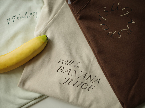 在庫限り【S〜XXLサイズ】バナナカラーTシャツ/ブラウン 4枚目の画像