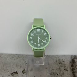 ラバーベルトの見やすい時計 CML-2363（グリーン） 腕時計 ACONTeG