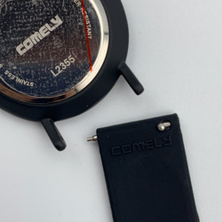 ラバーベルトの見やすい時計 CML-2363（ブラック） 7枚目の画像