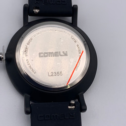 ラバーベルトの見やすい時計 CML-2363（ブラック） 6枚目の画像