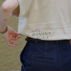 在庫限り【S〜XXLサイズ】バナナカラーTシャツ/ベージュ 11枚目の画像