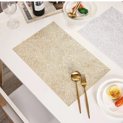 モンステラ ランチョンマット2点セット/耐熱マット/防水/プレイス