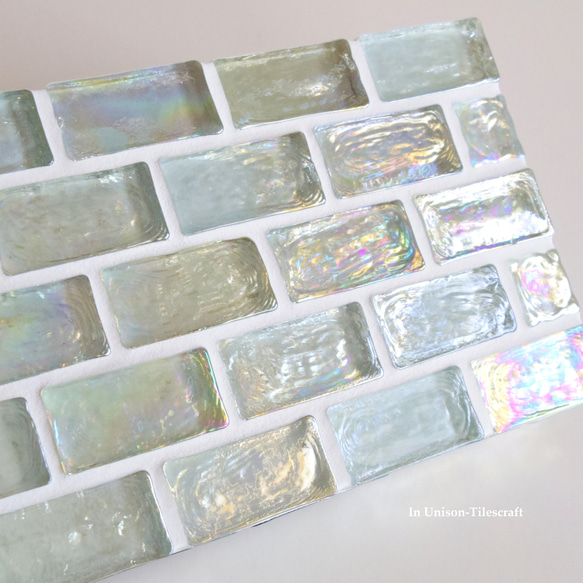 【訂做】磚貼透明透明彩色玻璃馬賽克展示托盤 第7張的照片