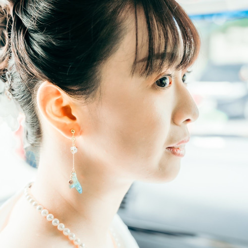 人魚のかけら*+｡ 海 マーメイド 人魚姫 童話 青 ブルー クリスタル  