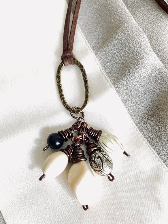 beads charms necklace(no.11) 2枚目の画像