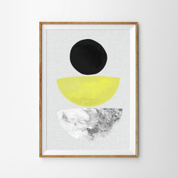 Half Circle Geometric ジオメトリック アートポスター 写真