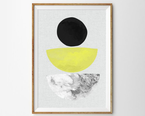 Half Circle Geometric ジオメトリック アートポスター 写真