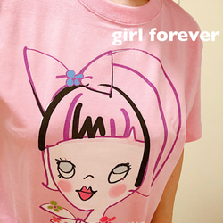 おかっぱウキウキgirl/ 自分を表現するあなたへ。girlちゃんコットンTシャツ　 3枚目の画像