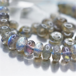 4×8mm 1個 ラブラドライト 高品質 ボタン 美シラー天然石 ロンデル 