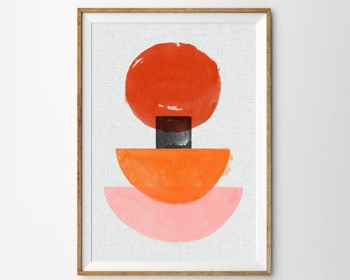 Sunny Rise Geometric ジオメトリック モダンアート ミッド