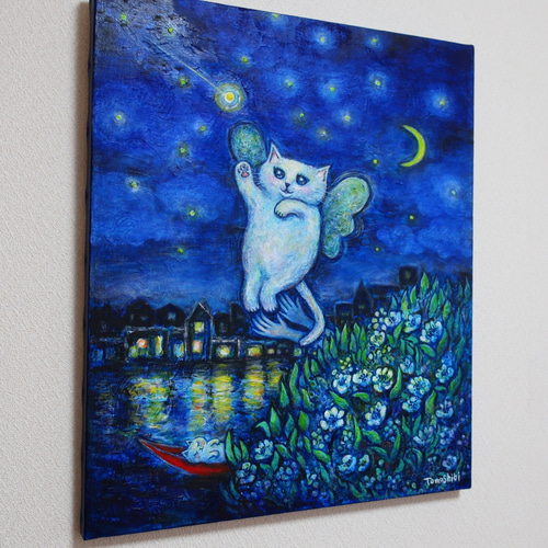 新作です♡ 『ファティマの（猫の？）手　』イラスト　インテリア　絵画 楽天市場】絵画 糸井忠晴 アートフレーム「生かされて（Lサイズ