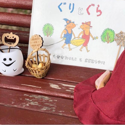 【木製 ケーキトッパー ハロウィンピック5本セット】ハロウィン　ガーランド　レターバナー　Halloween 7枚目の画像
