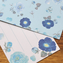 水色と青の薔薇 メッセージカード 3枚目の画像