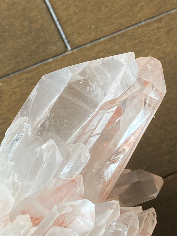 マダガスカル産 ピンククォーツ 水晶ポイント 原石 01 クラスター 天然石 16枚目の画像