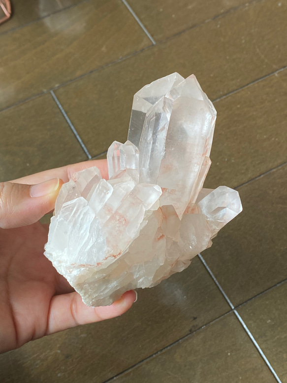 マダガスカル産 ピンククォーツ 水晶ポイント 原石 01 クラスター 天然石 9枚目の画像