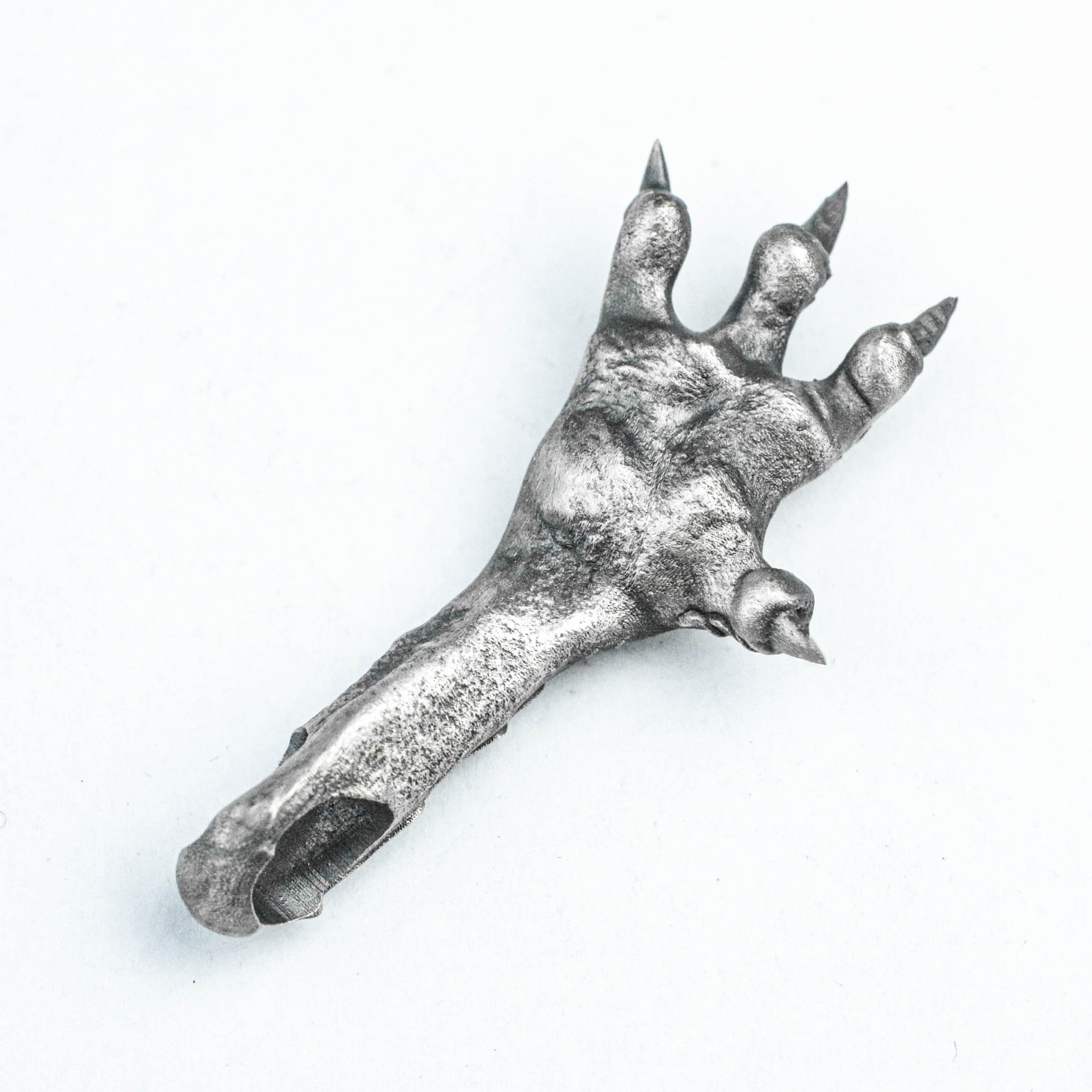 925スターリングシルバーの爪のペンダントネックレス、爪のペンダント、動物の爪のペンダント、男性へのギフト - 手作り