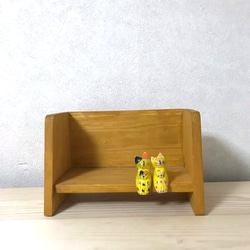 小さな雑貨【ミニミニベンチ】ナチュラル　ハンドメイド　木製雑貨 1枚目の画像