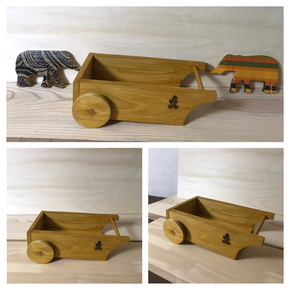 小さな雑貨【小さな荷台】ハンドメイド　木製雑貨　 6枚目の画像