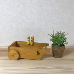 小さな雑貨【小さな荷台】ハンドメイド　木製雑貨　 1枚目の画像