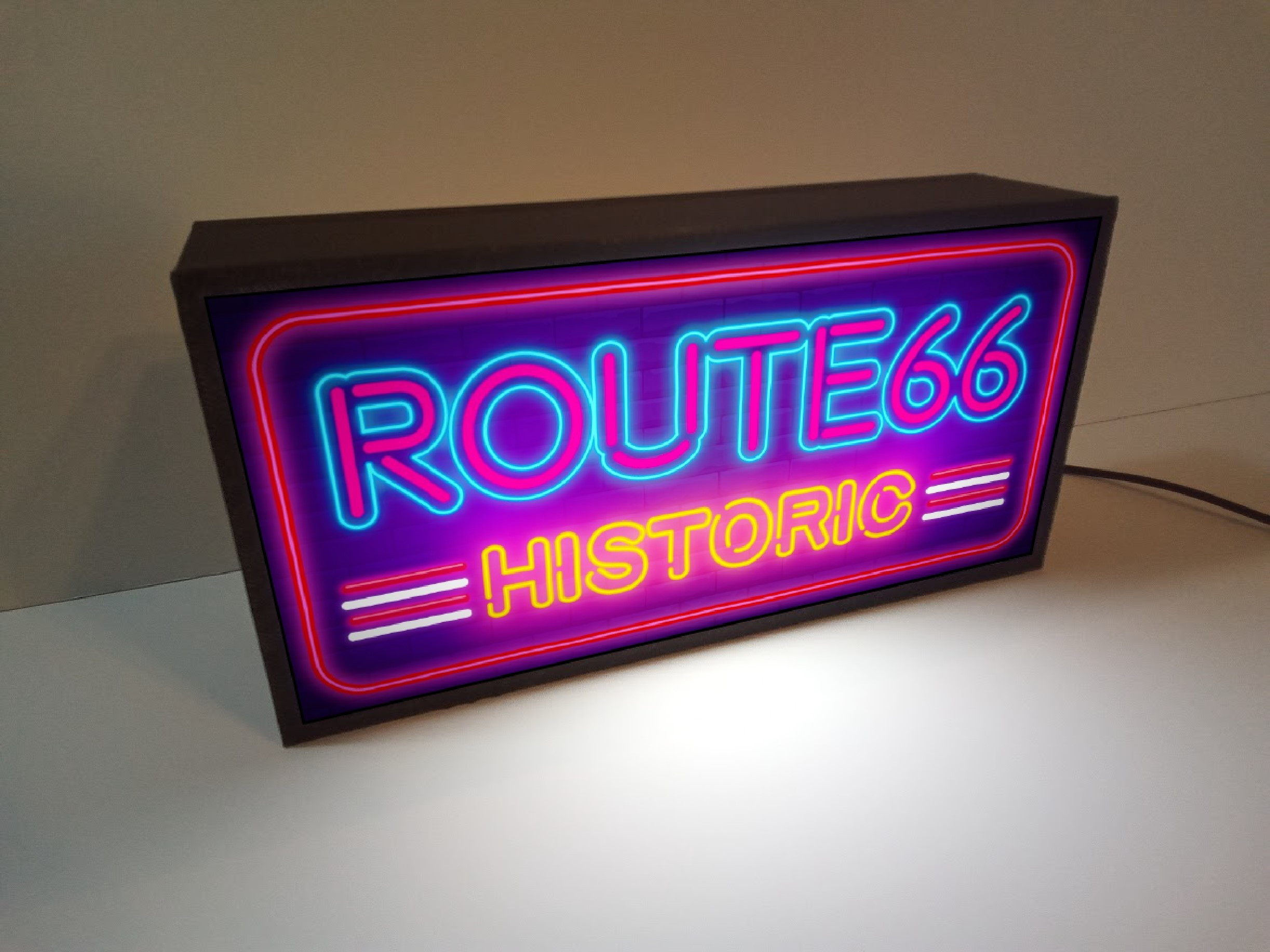 アメリカン雑貨 ルート66 ヒストリック ロードサイン カフェ パブ ミニチュア ランプ 看板 置物 雑貨 ライトBOX