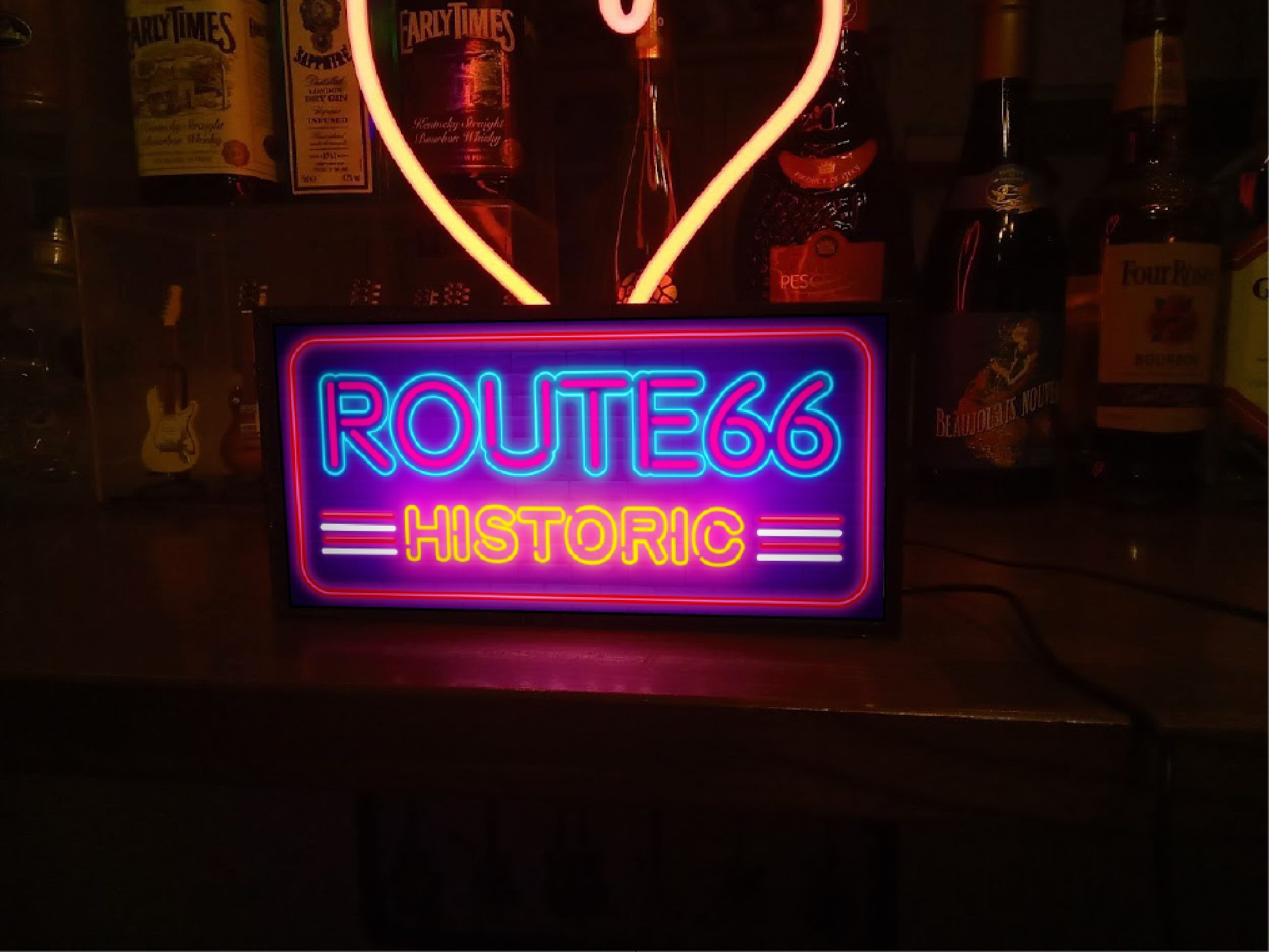 アメリカン雑貨 ルート66 ヒストリック ロードサイン カフェ パブ ミニチュア ランプ 看板 置物 雑貨 ライトBOX