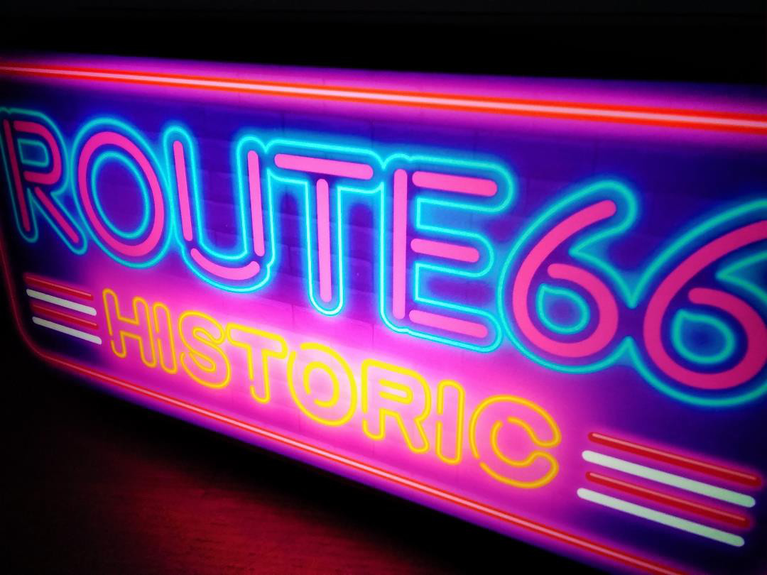 アメリカン雑貨 ルート66 ヒストリック ロードサイン カフェ パブ ミニチュア ランプ 看板 置物 雑貨 ライトBOX