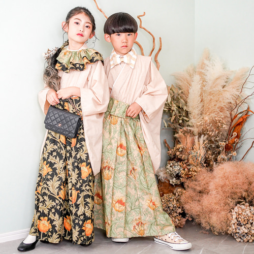 口コミ サイト 商品 2ステップ袴（アネモネBE） 14486065 通販 HAM-NICO 子供服 着物・浴衣・和小物