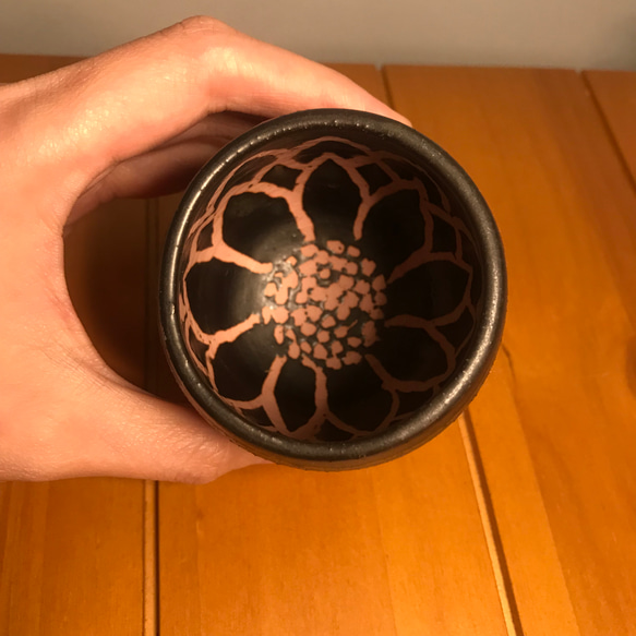 手作り食器　花のコップ　C3 2枚目の画像