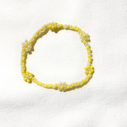 フラワービーズブレスレット ビーズアクセサリー 韓国 ブレスレット