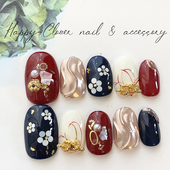 【No.032】ネイルチップ♡成人式ネイル♡振袖和柄♡紫ネイル♡赤ネイル♡薔薇 成人式ネイル / 紫デザインまとめ🪻 お客様の振袖・袴に合わせた