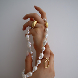 【Creema限定送料無料】Baroque pearl necklace 2枚目の画像