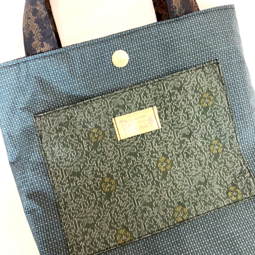 T-1 着物リメイク☆大島紬☆パッチワークキルトのトートバッグ トート