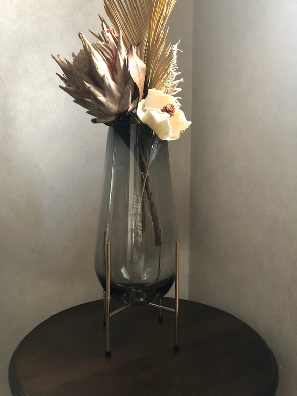 [入荷しました] drop glass flower vase / モダン インテリア フラワーベース 花瓶 9枚目の画像
