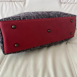 　日本製 Zess fino  ツイード×姫路レザートート 2WAY　秋冬にぴったりな感じのいい風合い♪ 11枚目の画像