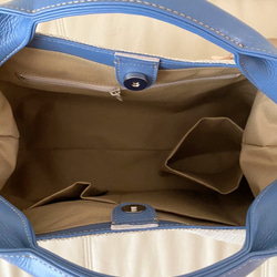 　日本製 Zess fino  ツイード×姫路レザートート 2WAY　秋冬にぴったりな感じのいい風合い♪ 13枚目の画像