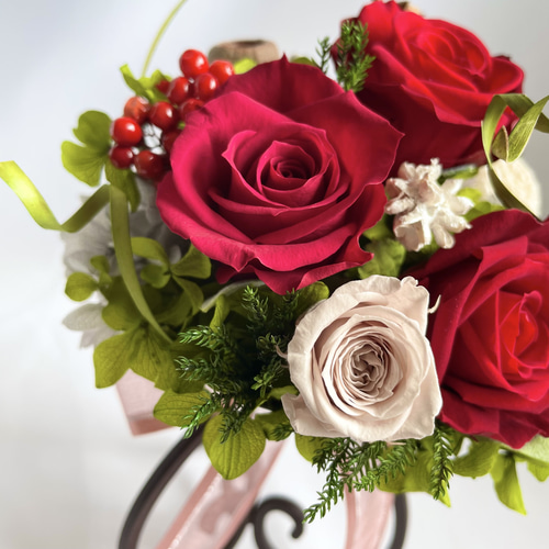 アイアンスタンドプリザアレンジ プリザーブドフラワー seed leaf53