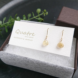 ガーネット【Garnet】 小さなフープピアス イヤリング